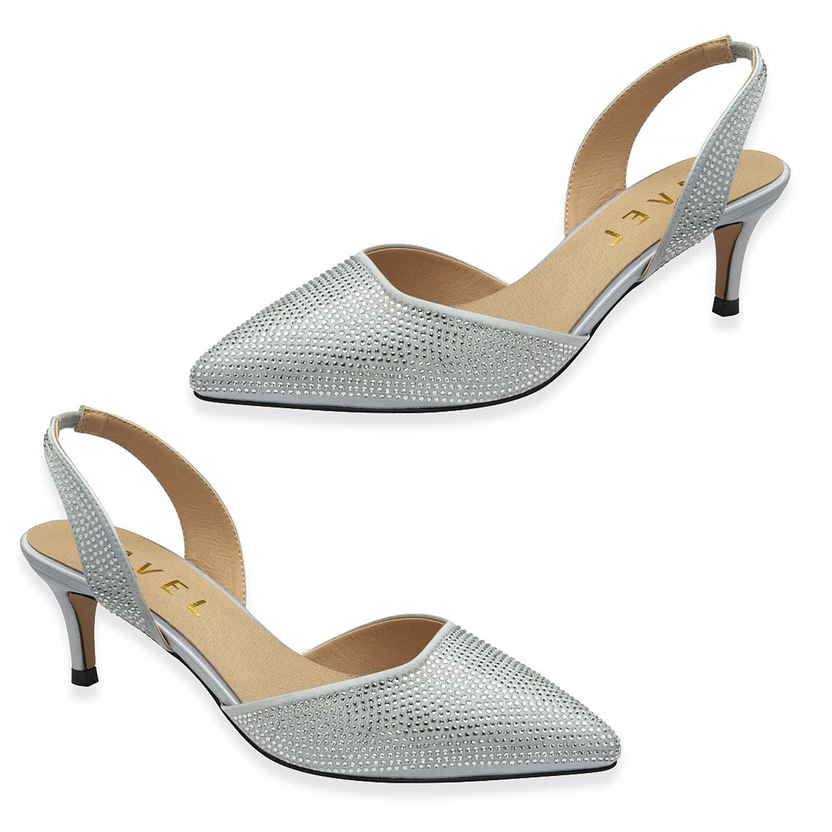 Ravel Mallow Ladies Shoe with Slingback (Size - 3) - Silver 8367450 0