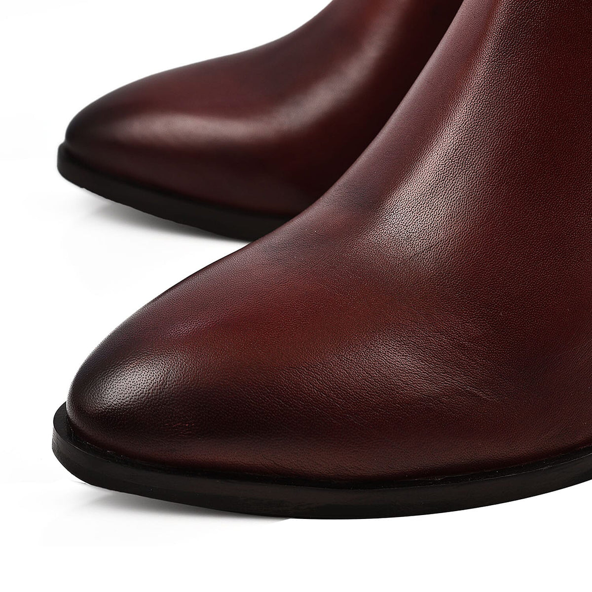 Ravel Premium Leather Womens Fossa Heeled Ankle Boots - DarkRed 7730520 3