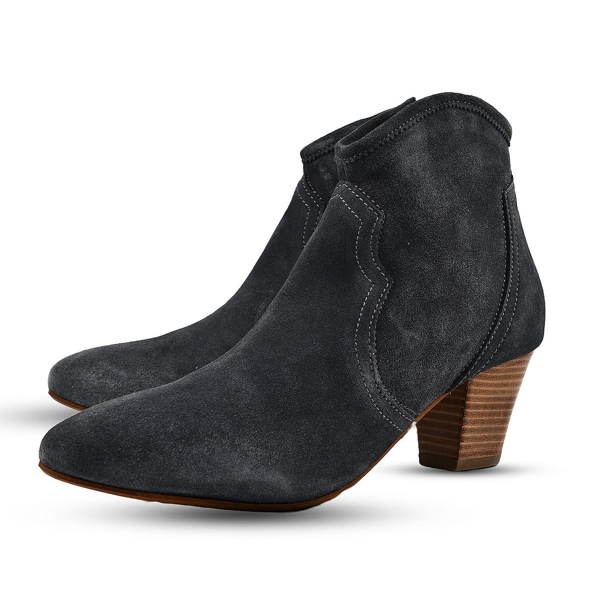 Ravel Premium Leather Womens Teelin Heeled Ankle Boots (Size 3) - Grey 7730517 0