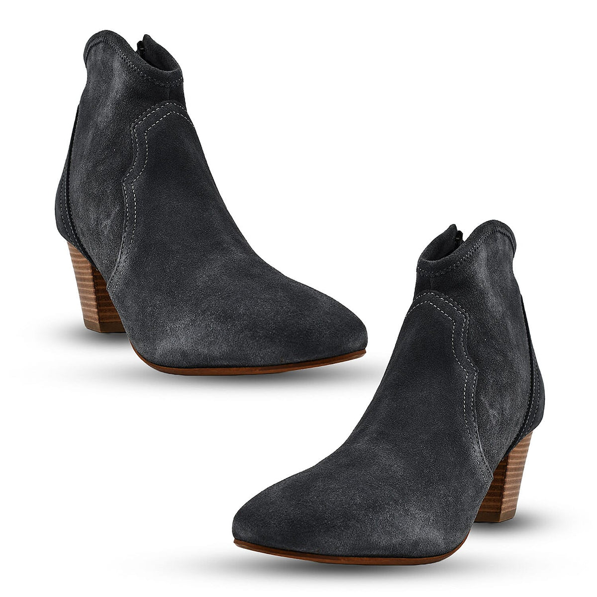 Ravel Premium Leather Womens Teelin Heeled Ankle Boots (Size 3) - Grey 7730517 5