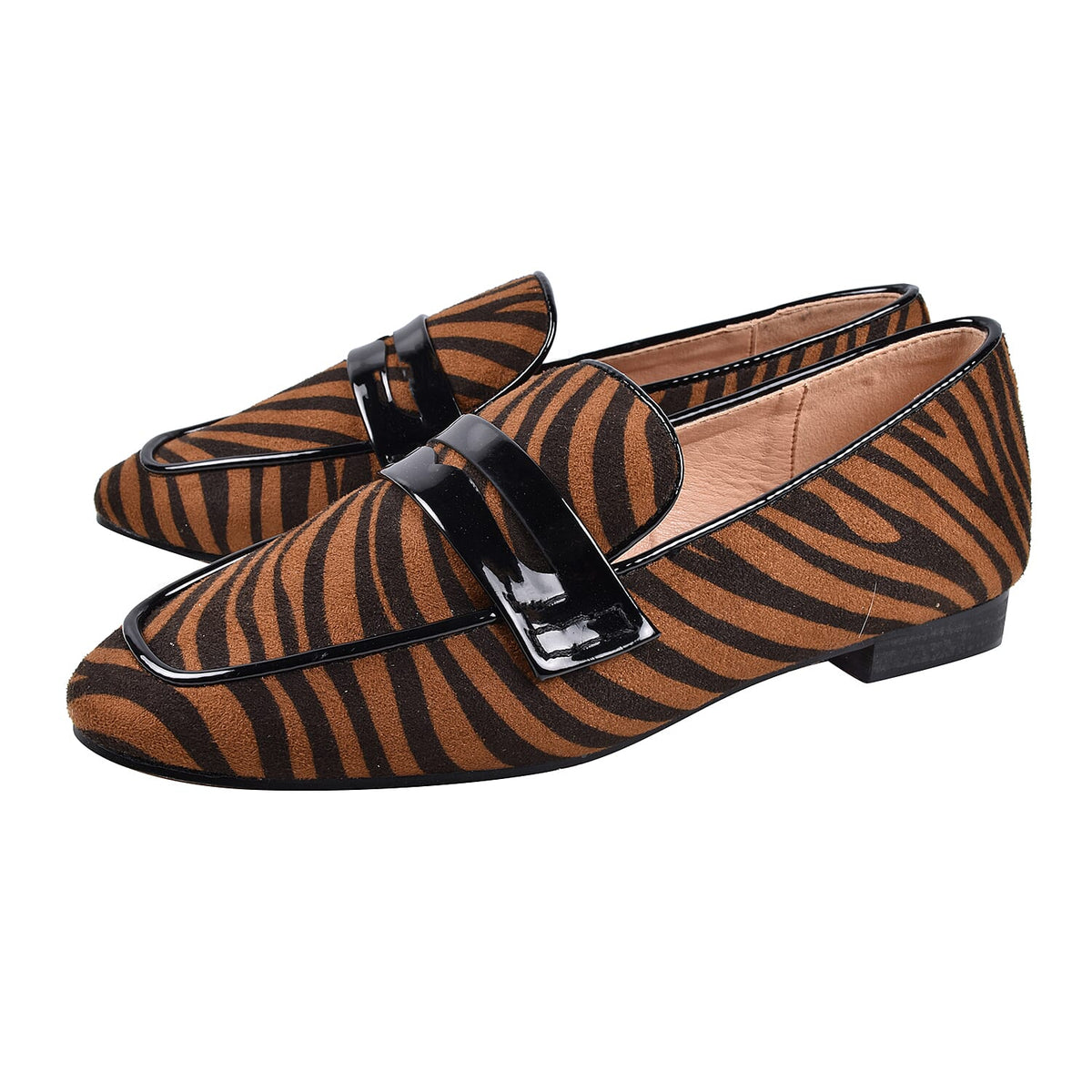 Ravel Tan Zebra-Print Luis Loafers 6016600 0