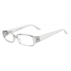 Ralph Lauren Polo Rectangular Reader Glasses with Metal Logo (Power 2) - Crystal White