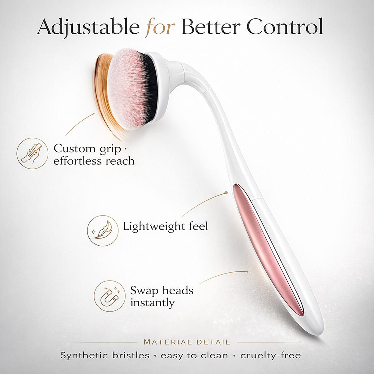 Real Techniques 3 in 1 Adjustable Make Up Blender Set With Magnetic Heads 7551251 3