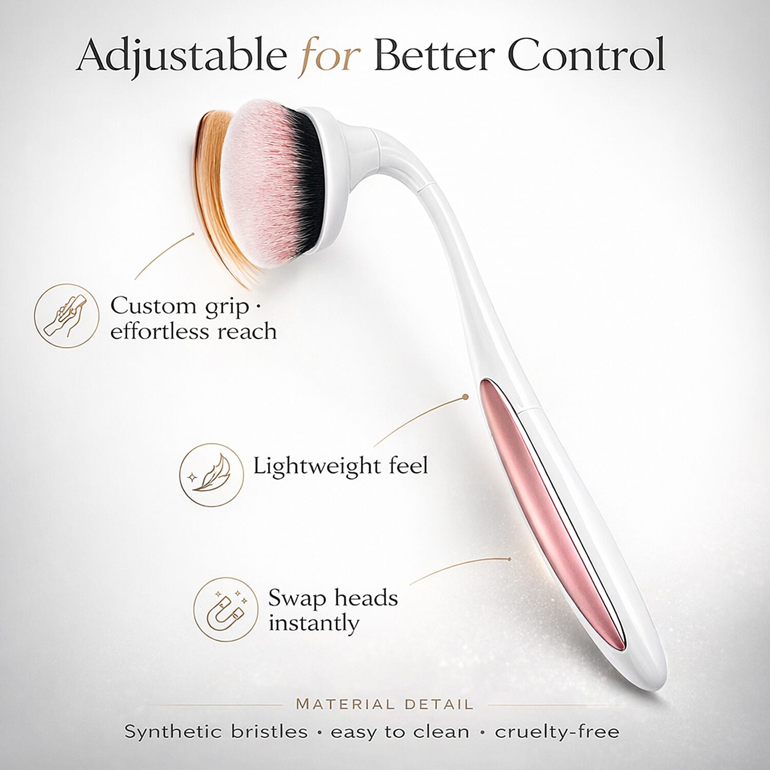 Real Techniques 3 in 1 Adjustable Make Up Blender Set With Magnetic Heads 7551251 3