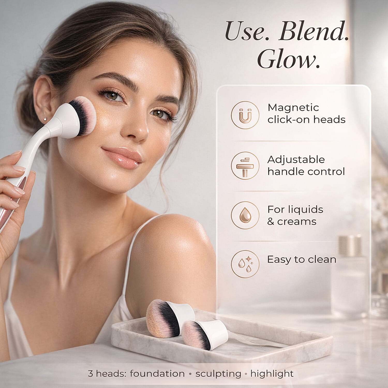 Real Techniques 3 in 1 Adjustable Make Up Blender Set With Magnetic Heads 7551251 4