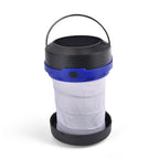 Rechargeable Collapsable Compact LED Solar Light and Power Bank - Blue & Black