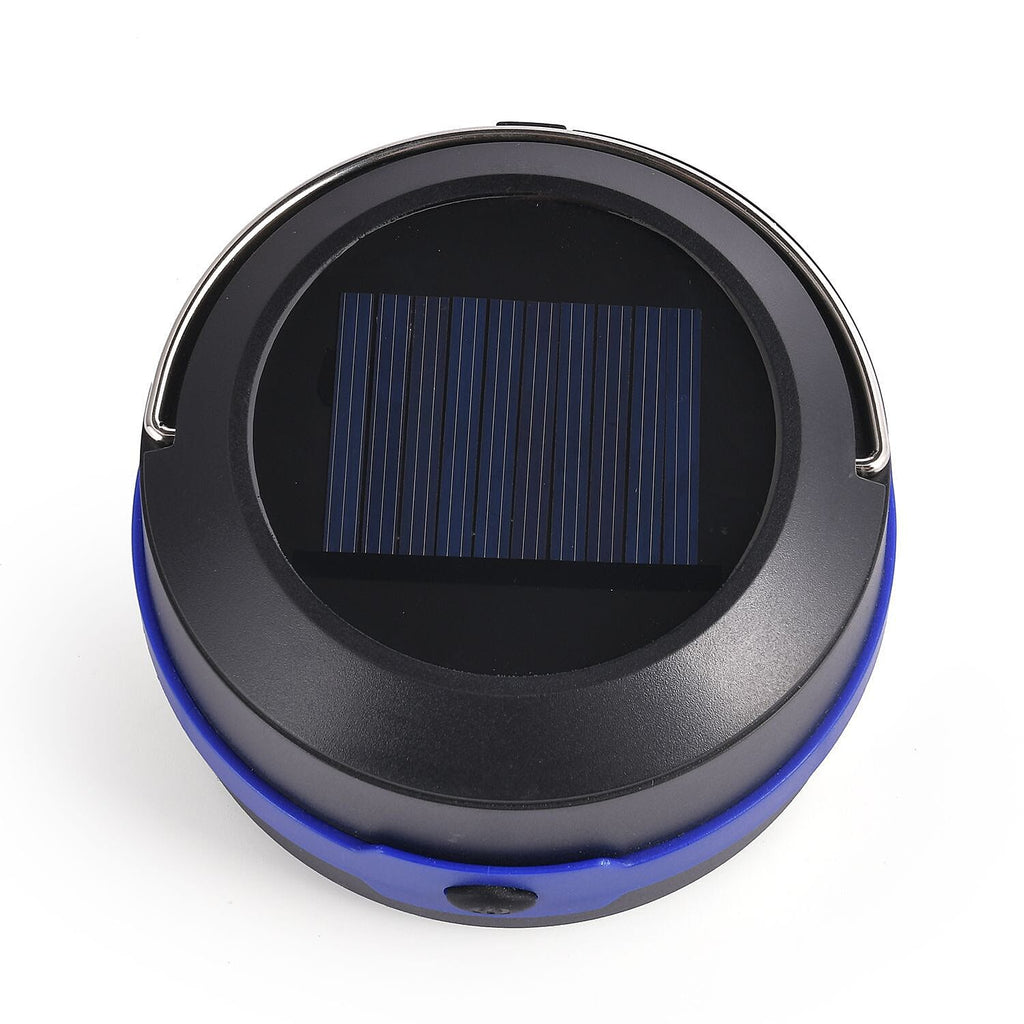 Rechargeable Collapsable Compact LED Solar Light and Power Bank - Blue & Black
