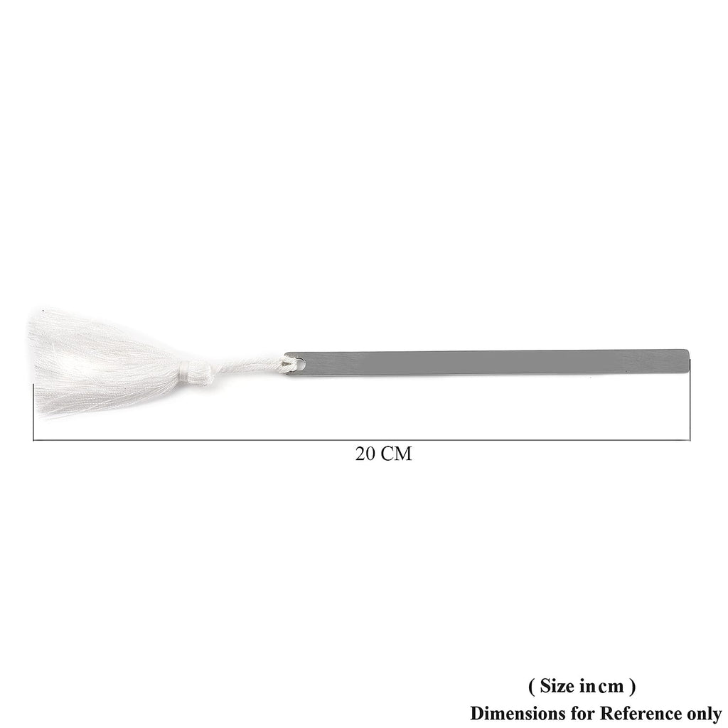 Personalized Elongated Bookmark in Stainless Steel