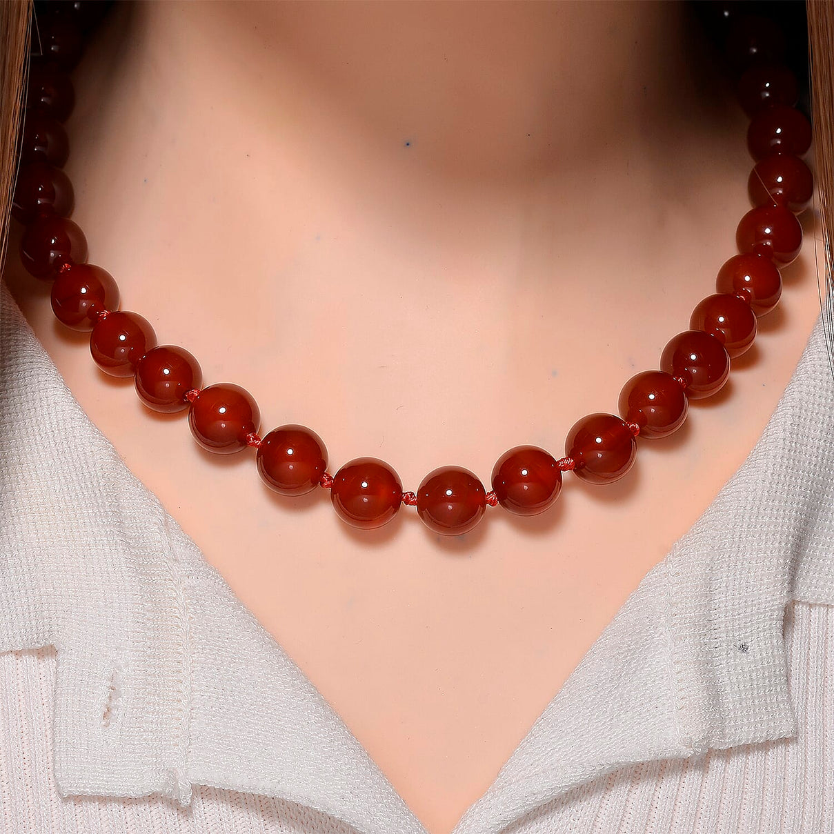 Ruby Agate Necklace (Size 18-2 Ext) with Lobster Clasp 380.00 Ct 8151028 2