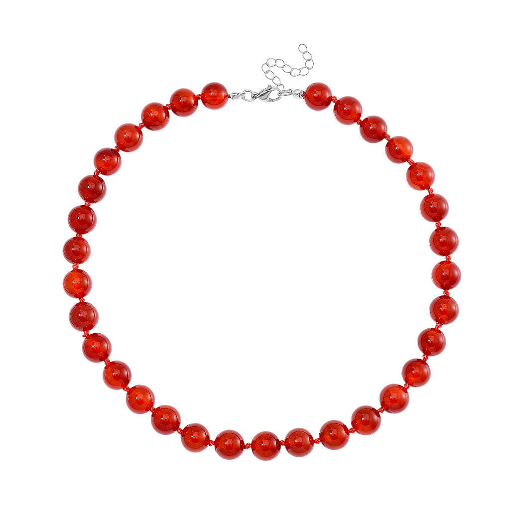 Ruby Agate Necklace (Size 18-2 Ext) with Lobster Clasp 380.00 Ct