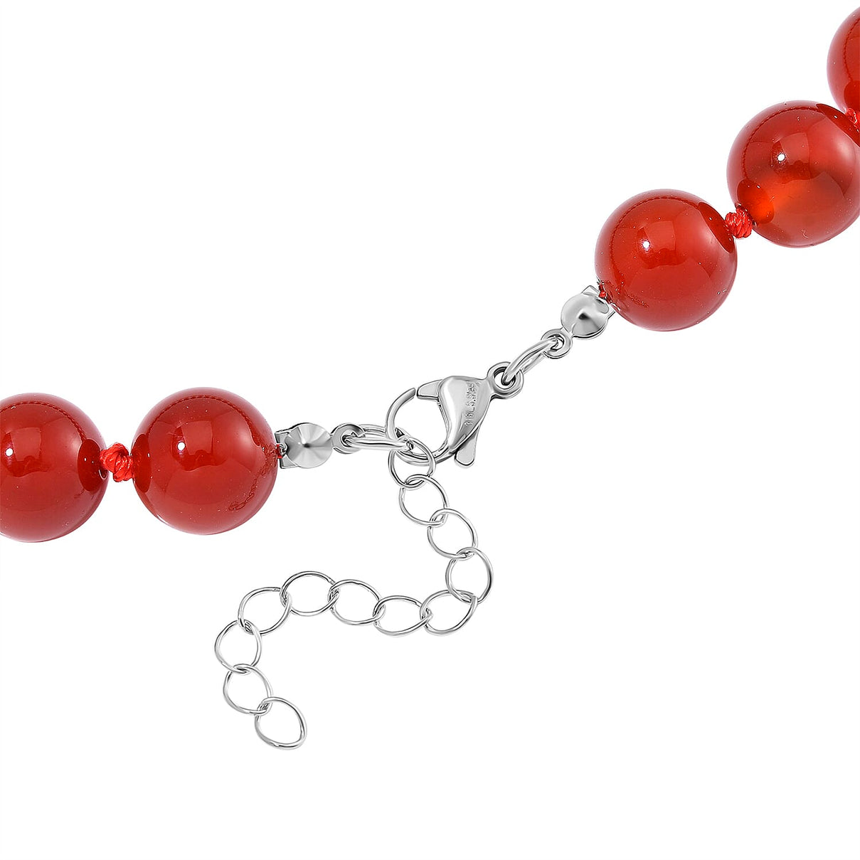 Ruby Agate Necklace (Size 18-2 Ext) with Lobster Clasp 380.00 Ct 8151028 5