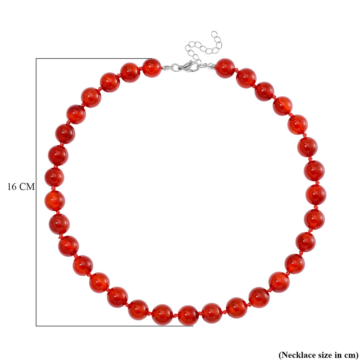 Ruby Agate Necklace (Size 18-2 Ext) with Lobster Clasp 380.00 Ct 8151028 6