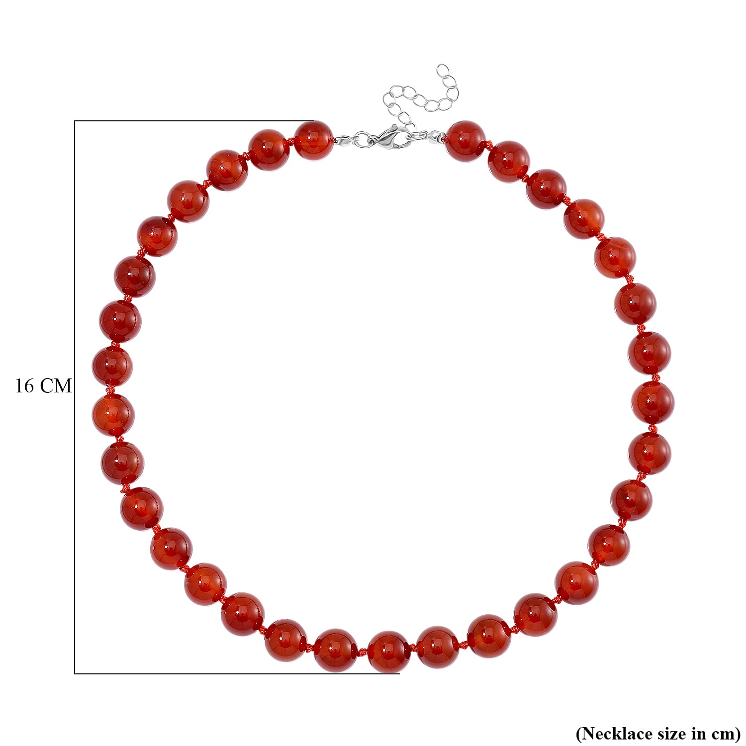 Ruby Agate Necklace (Size 18-2 Ext) with Lobster Clasp 380.00 Ct 8151028 6