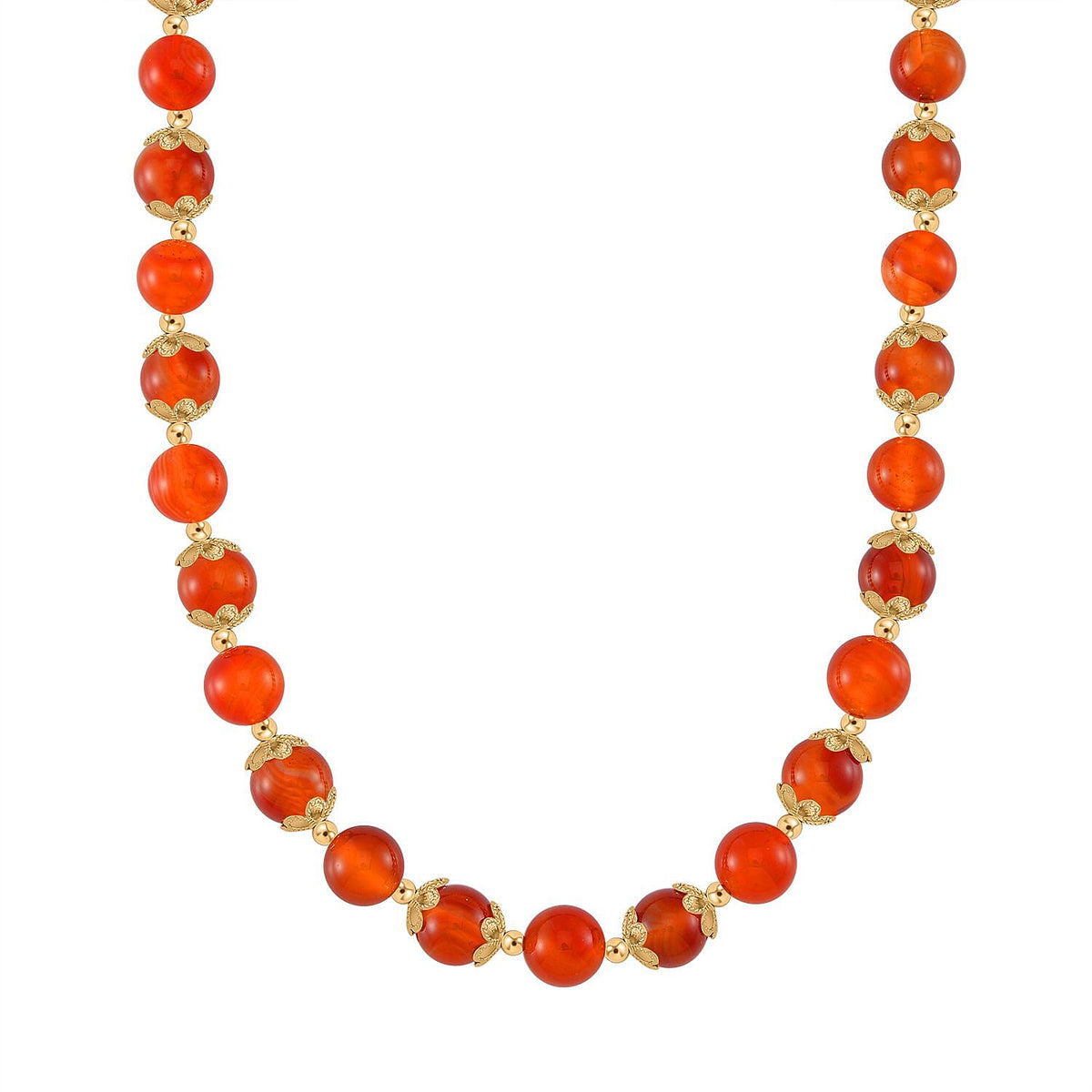 Red Agate Necklace (Size - 18-2 Ext) with Lobster Clasp &amp; Charm  420.00 Ct. 7815544 0