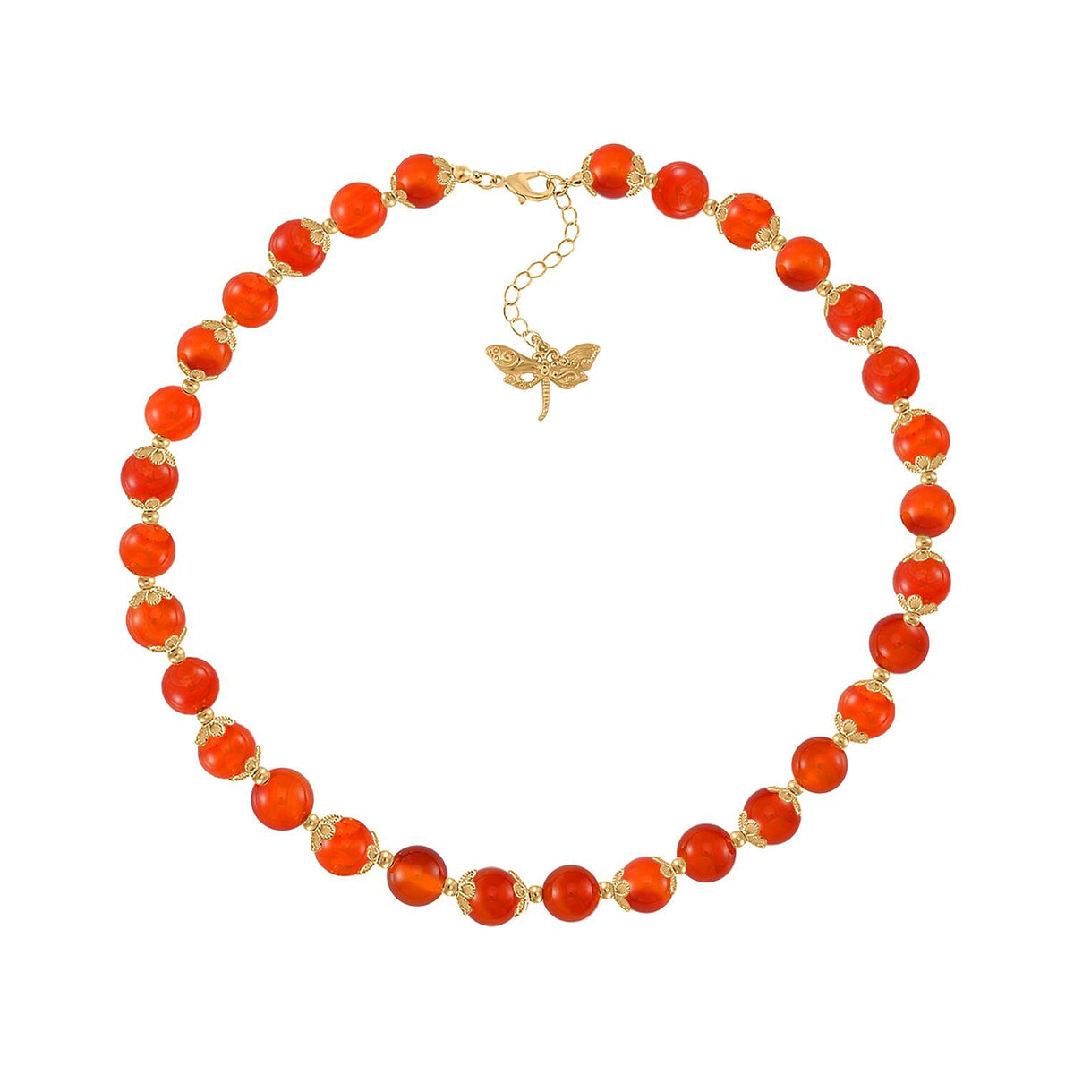 Red Agate Necklace (Size - 18-2 Ext) with Lobster Clasp &amp; Charm  420.00 Ct. 7815544 4