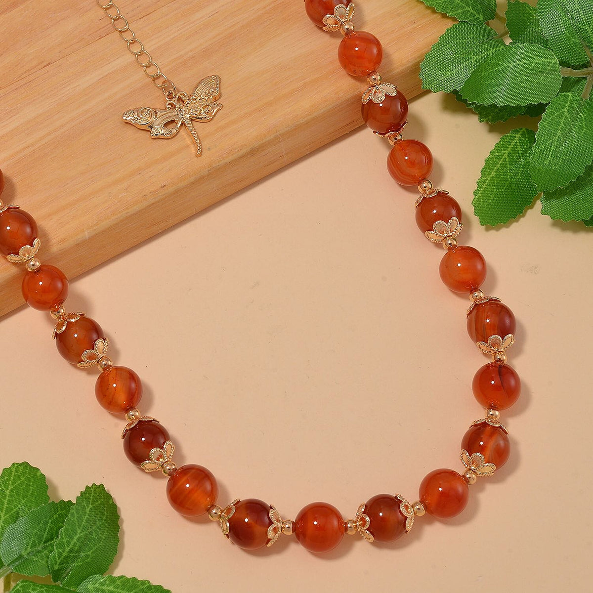 Red Agate Necklace (Size - 18-2 Ext) with Lobster Clasp &amp; Charm  420.00 Ct. 7815544 3