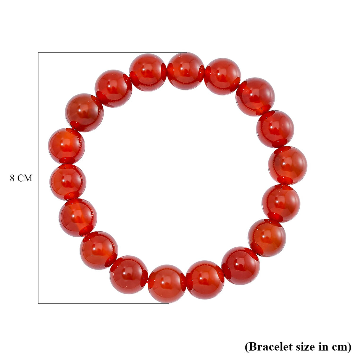 Ruby Agate Beads Bracelet (Size 7.5 Stretchable) 210.00 Ct. 8151034 4