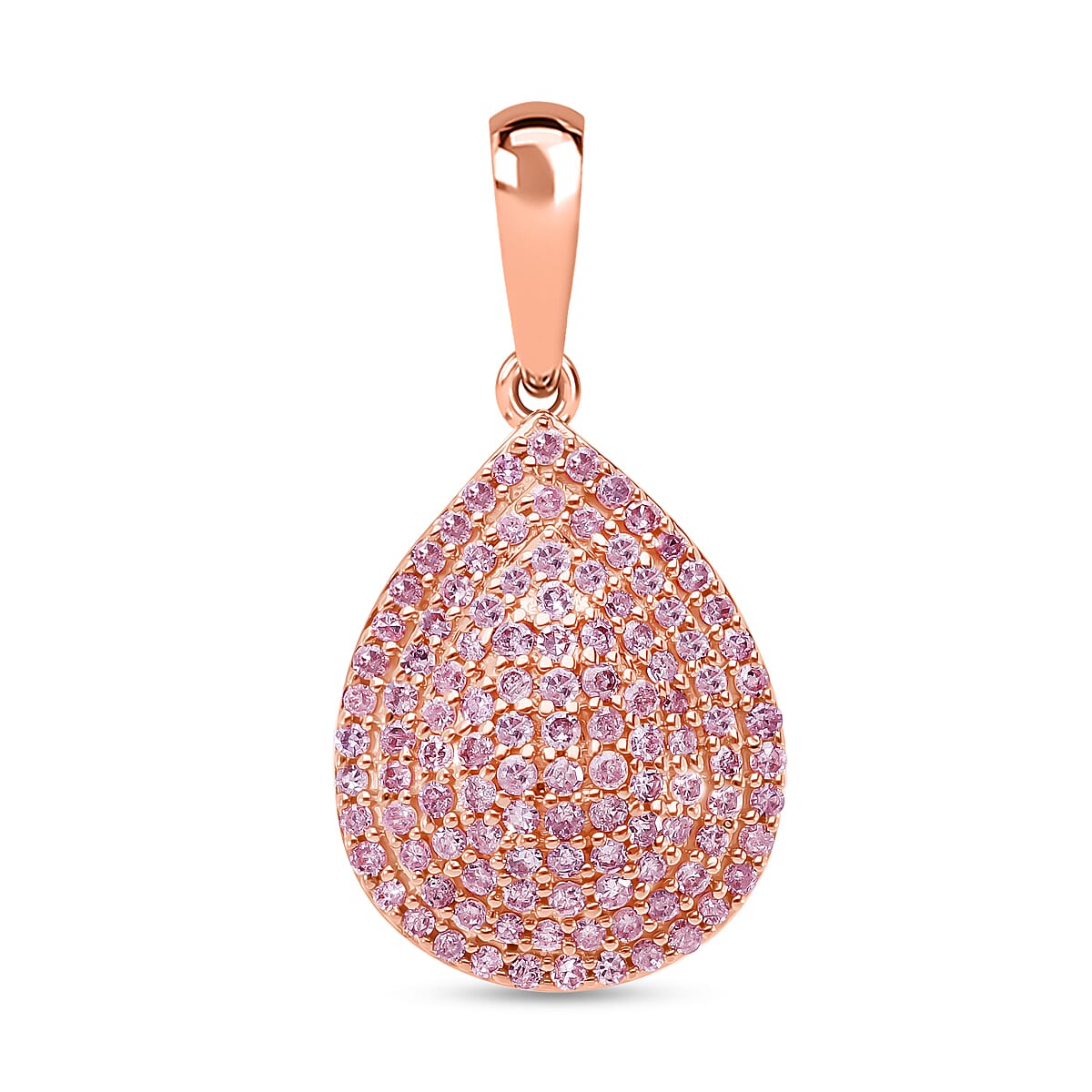 9K Rose Gold SGL Certified Natural Pink Diamond Pendant 8042948 1