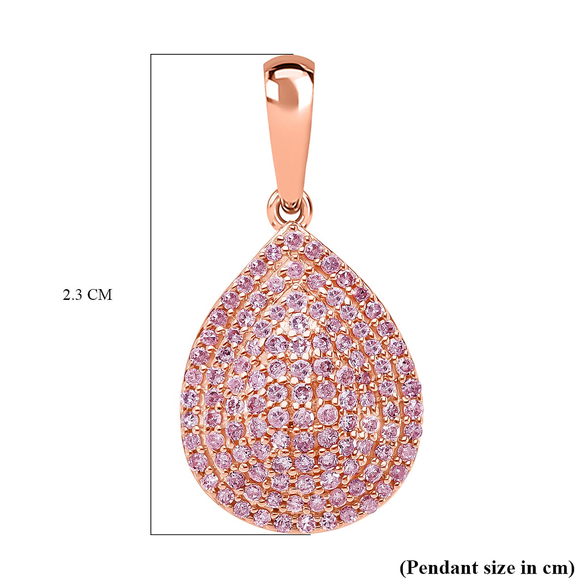 9K Rose Gold SGL Certified Natural Pink Diamond Pendant 8042948 9