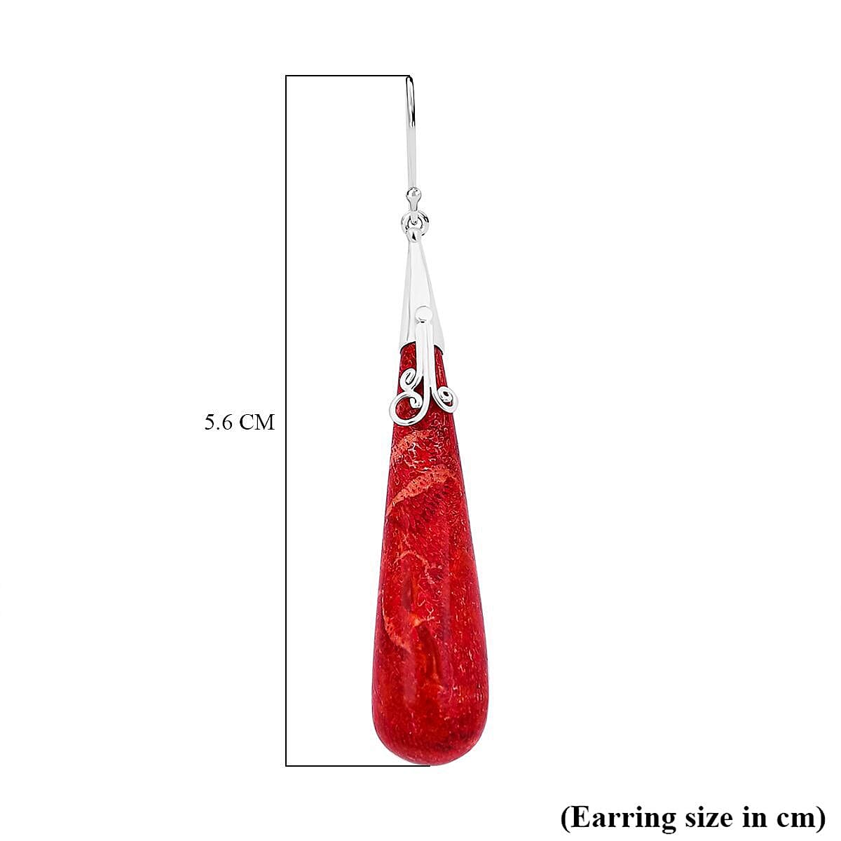 Red Coral Earrings in Sterling Silver 7768457 5