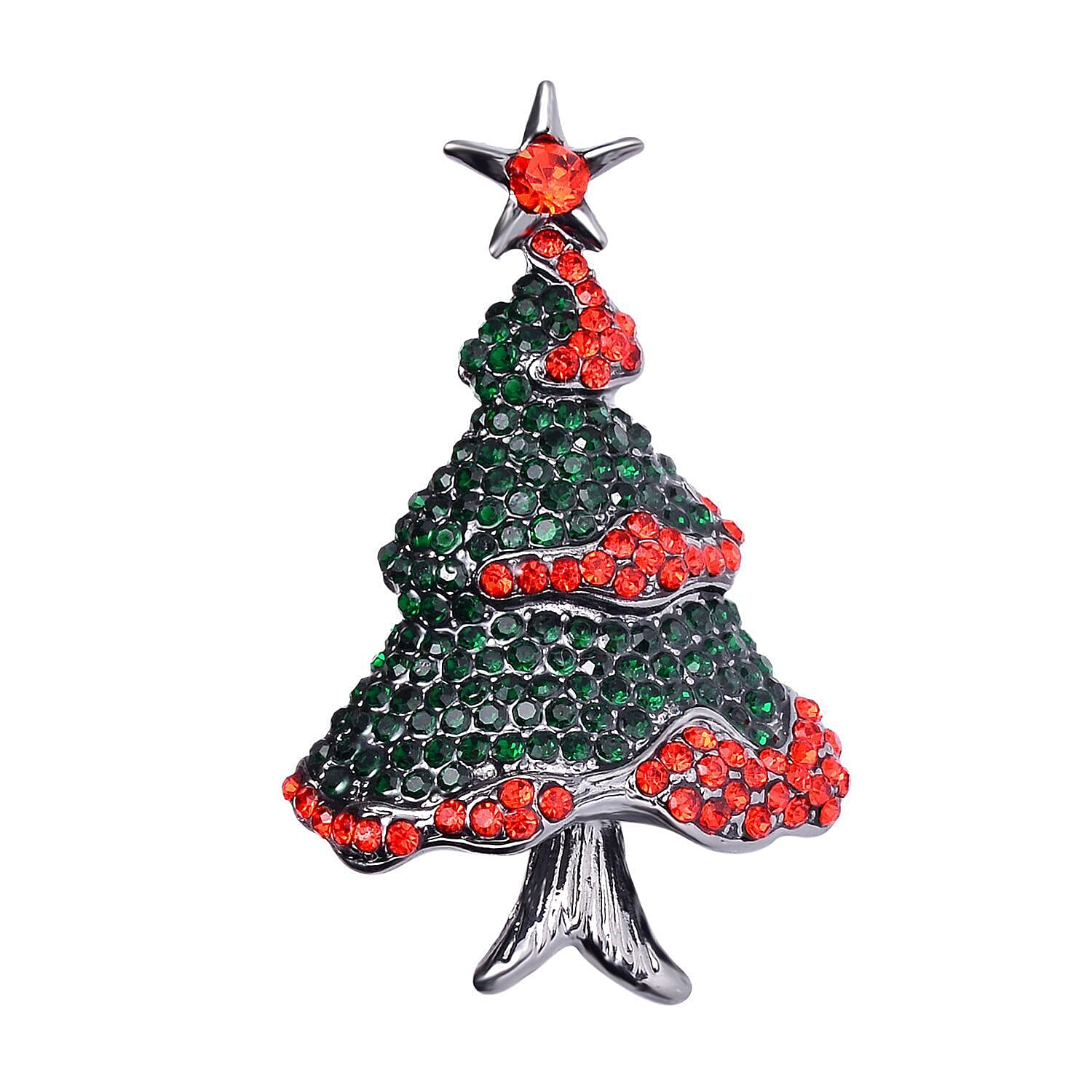 X-mass Tree Brooch With Fine Polish 7639647 0