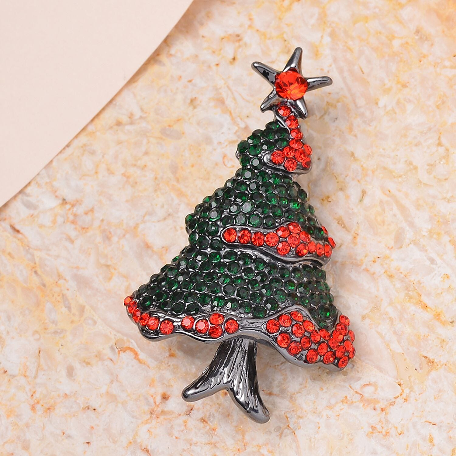 X-mass Tree Brooch With Fine Polish 7639647 2