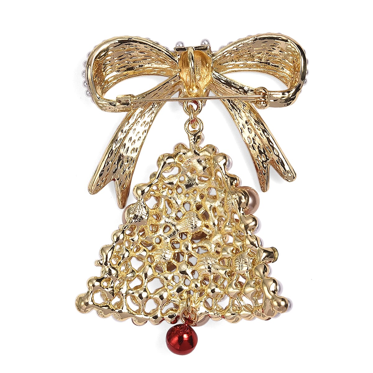 Elegant Crystal Christmas Bell Brooch 8311300 5