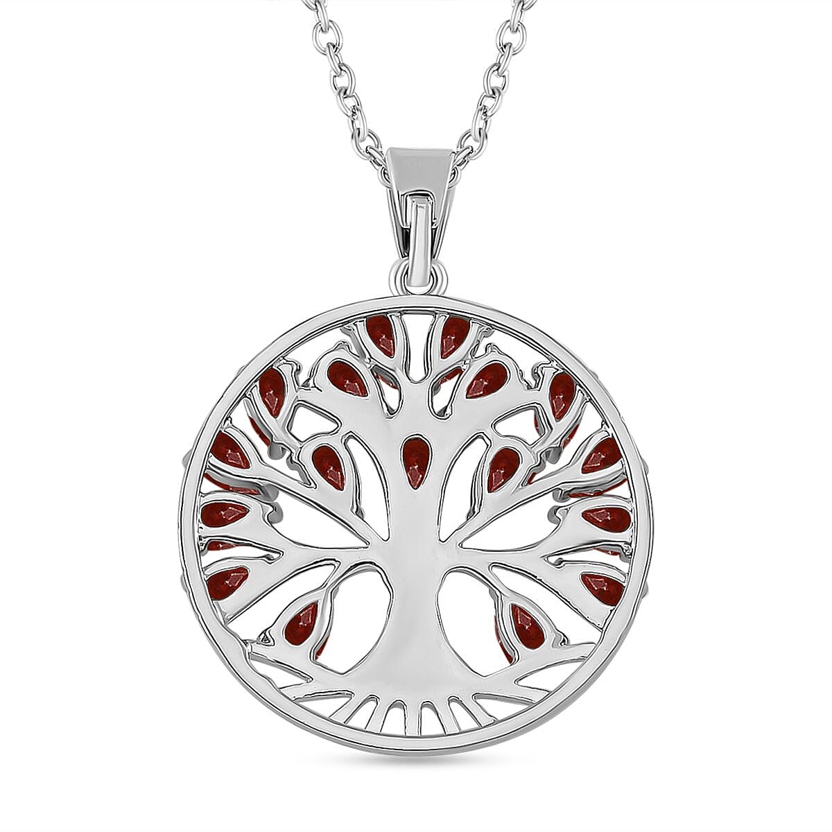 Red Cubic Zirconia Fancy Necklace (Size - 20)   6.00 Ct. 8252501 4