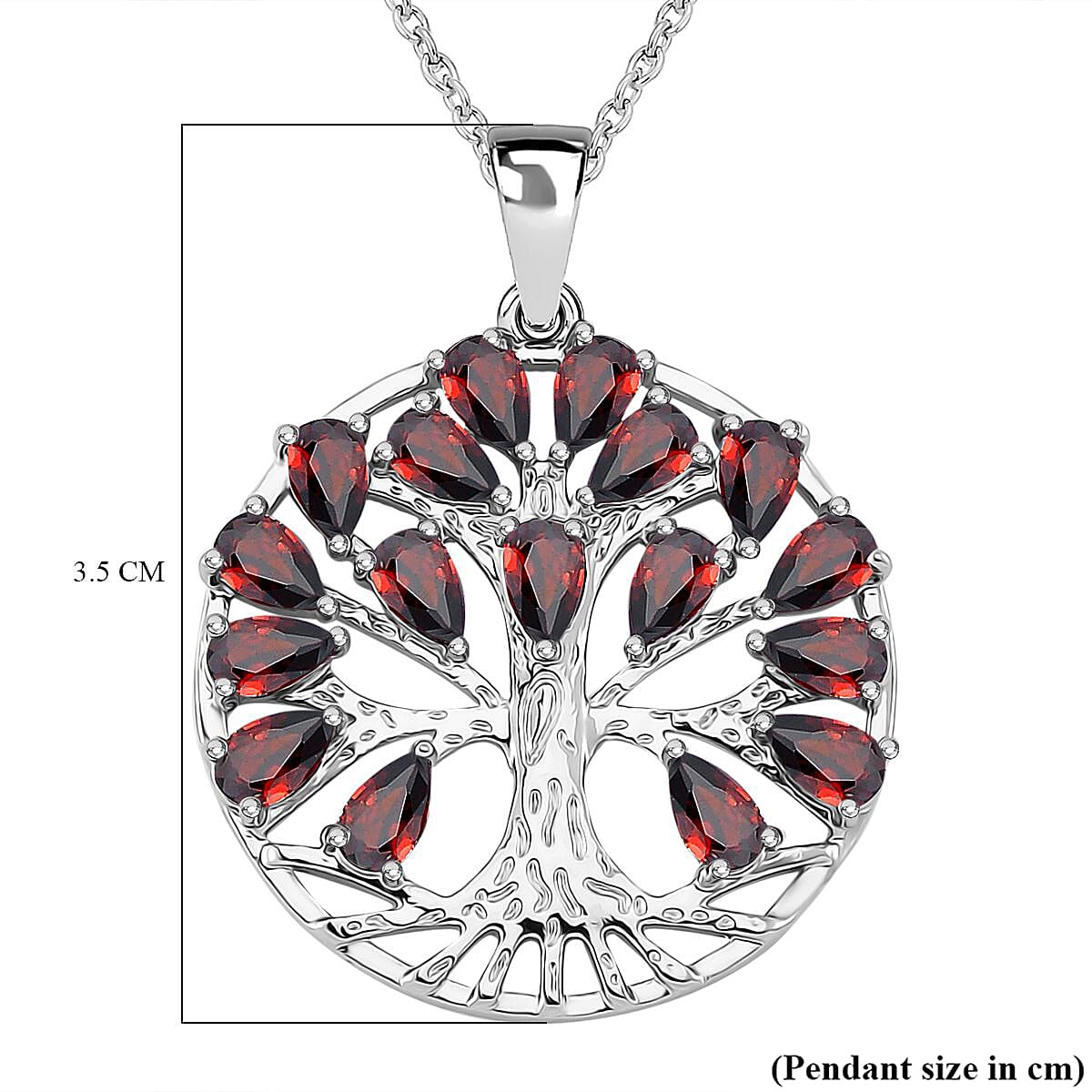 Red Cubic Zirconia Fancy Necklace (Size - 20)   6.00 Ct. 8252501 6