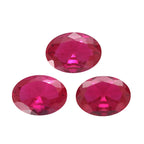 Red Cubic Zirconia Oval Shape Gemstone 3.57 Ct. - 8x6 mm