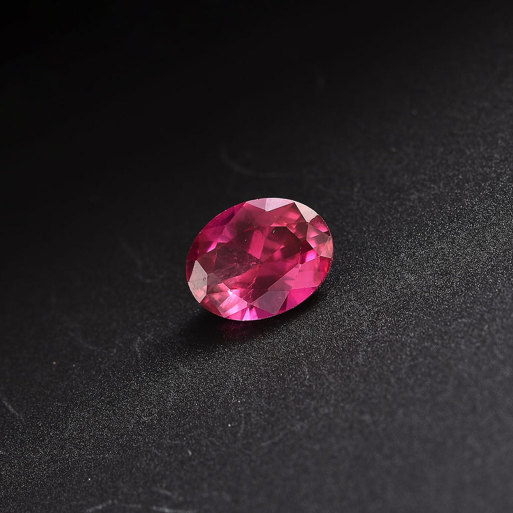Red Cubic Zirconia Oval Shape Gemstone 1.8 Ct. - 9x7 mm
