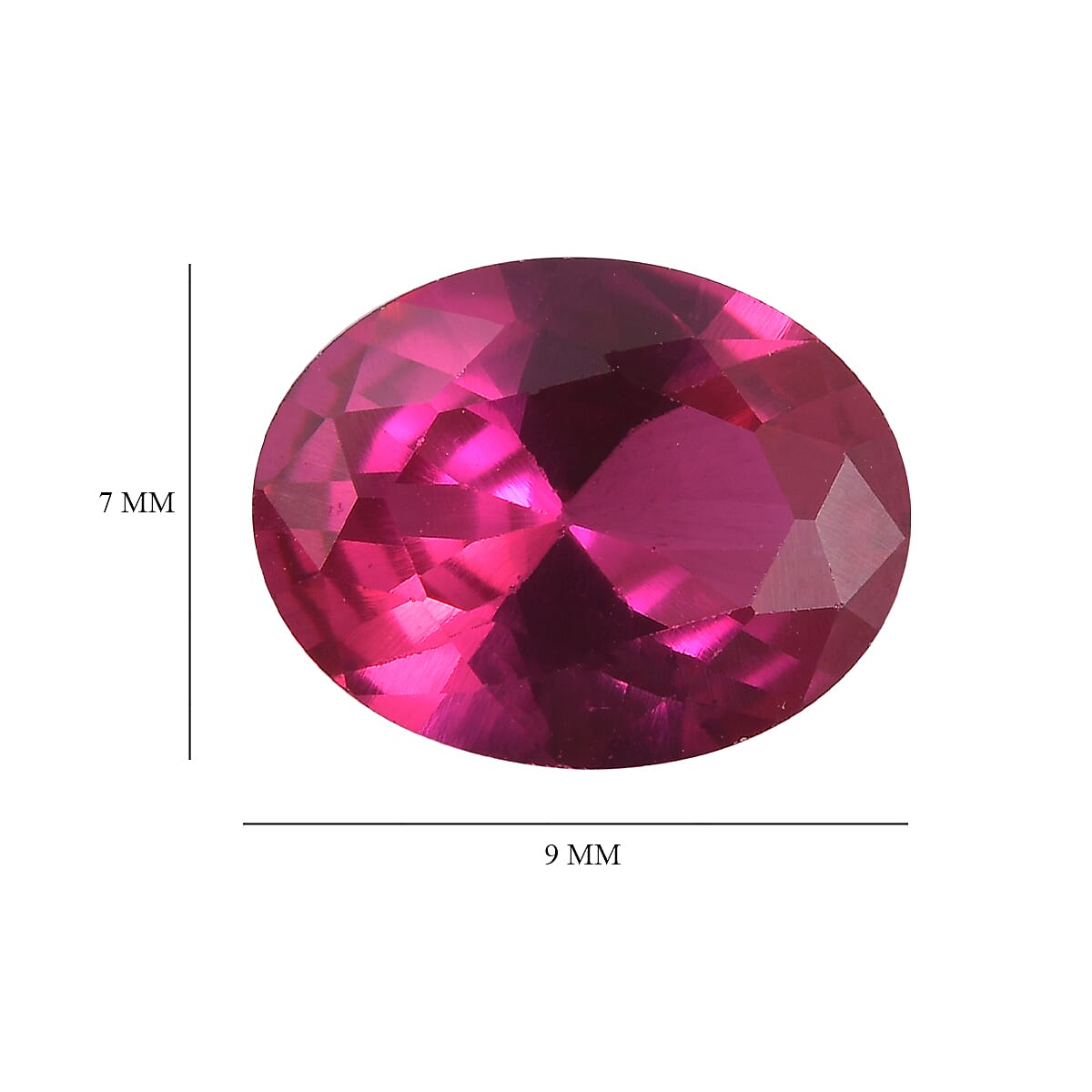 1.8 Ct. Red Cubic Zirconia Loose Gemstone in Oval Shape (9x7mm) 8068546 5