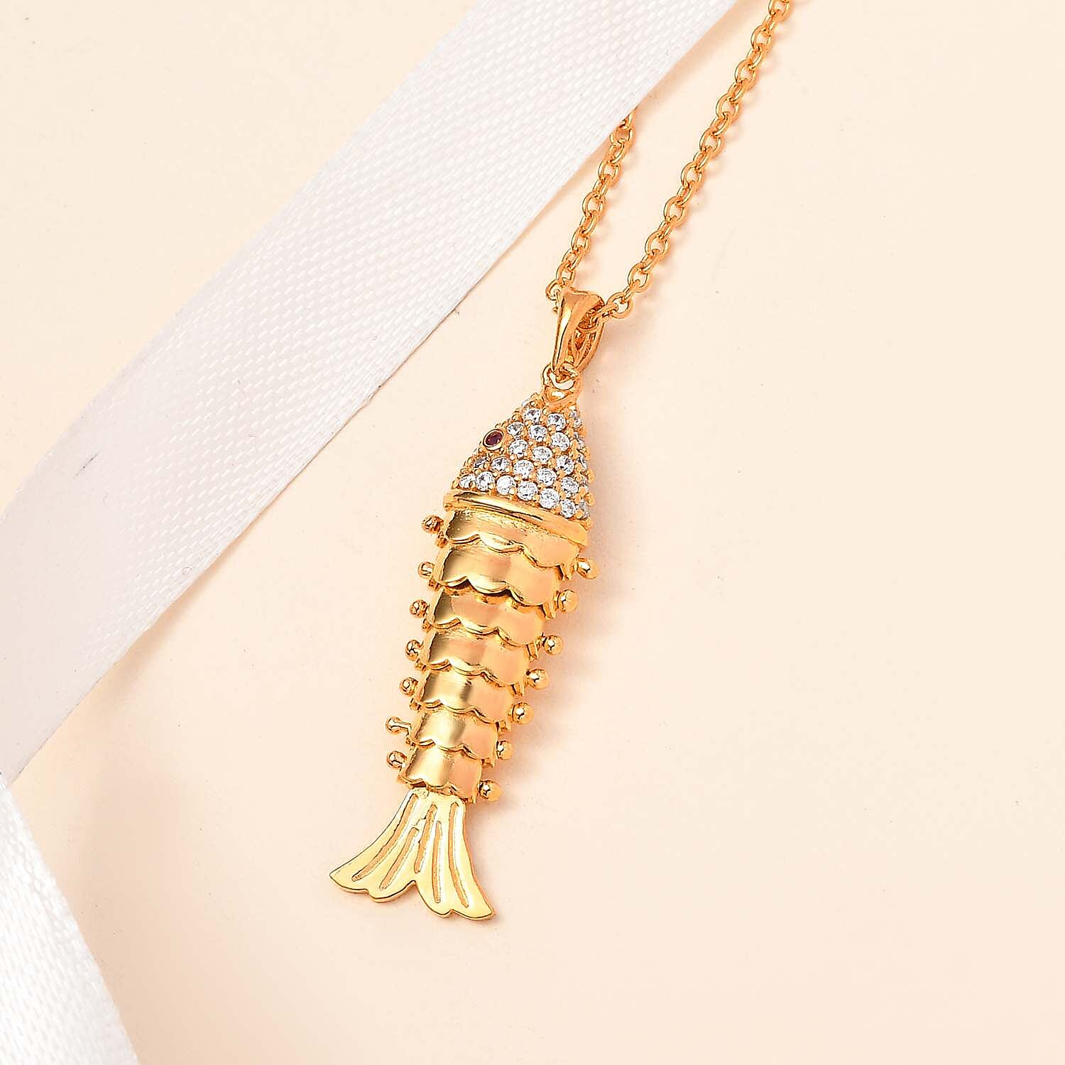 Vicenza Closeout - Pendant in Gold Overlay Sterling Silver with Free Chain (Size 20) 4217273 2