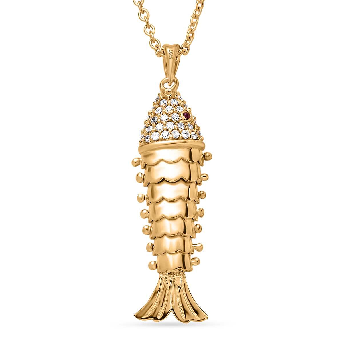 Vicenza Closeout - Pendant in Gold Overlay Sterling Silver with Free Chain (Size 20) 4217273 4