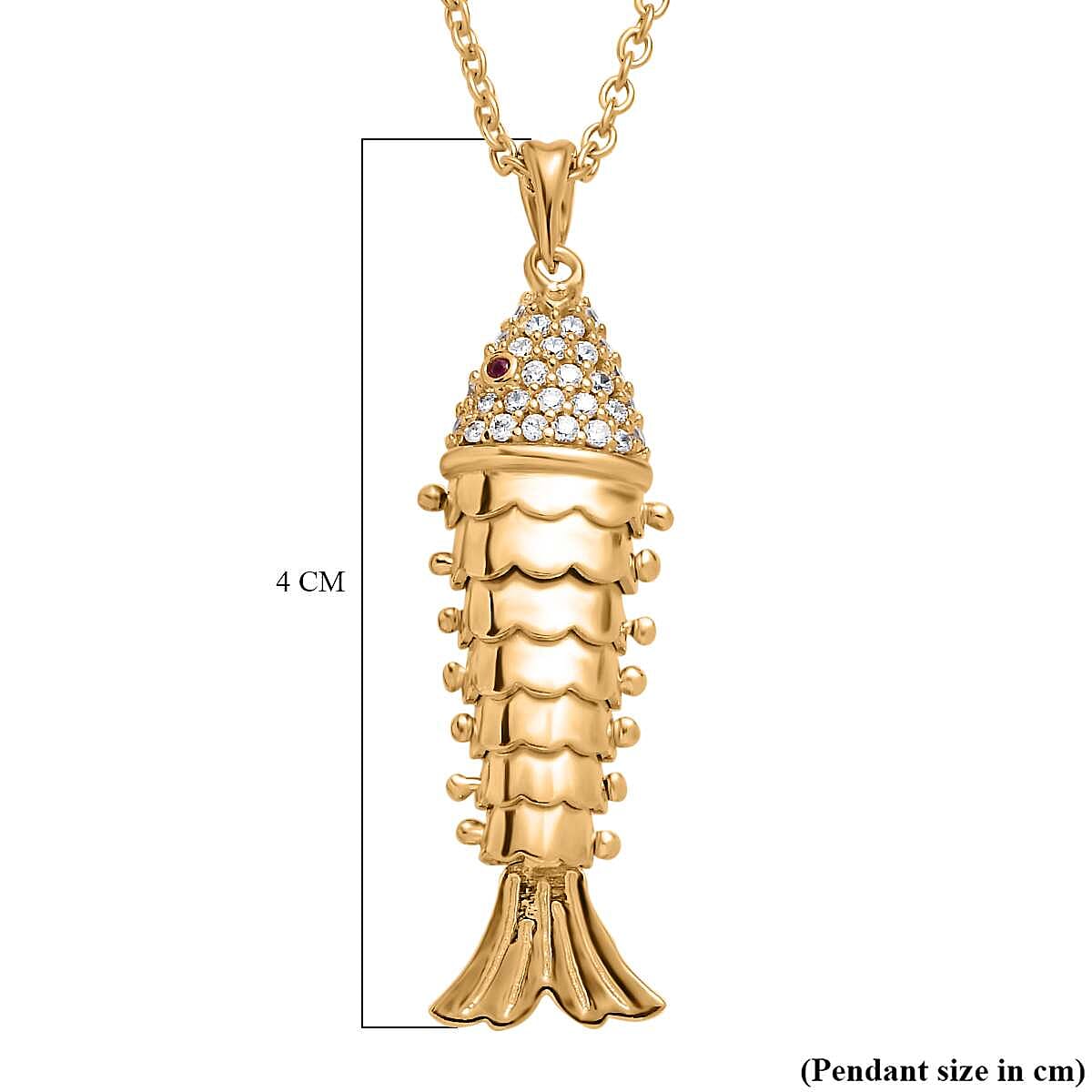 Vicenza Closeout - Pendant in Gold Overlay Sterling Silver with Free Chain (Size 20) 4217273 5