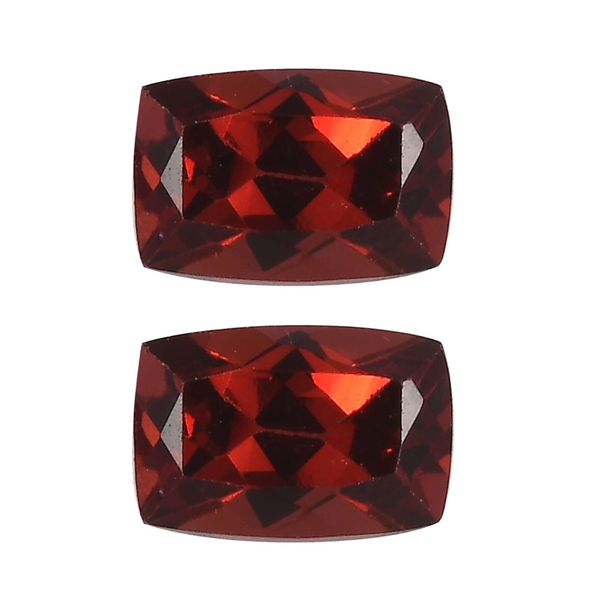 Set of 2 A Red Garnet Loose Gemstones in Cushion Shape (6x4mm) 1.19 ct. 8025530 0