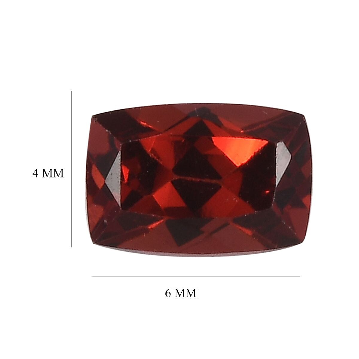 Set of 2 A Red Garnet Loose Gemstones in Cushion Shape (6x4mm) 1.19 ct. 8025530 4