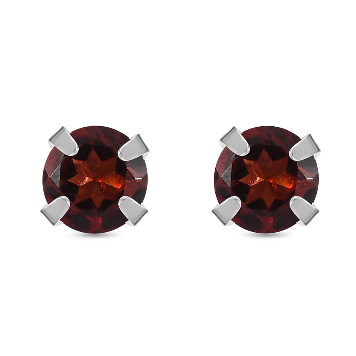 Red Garnet Earring With Push Back Sterling Silver 7979974 0