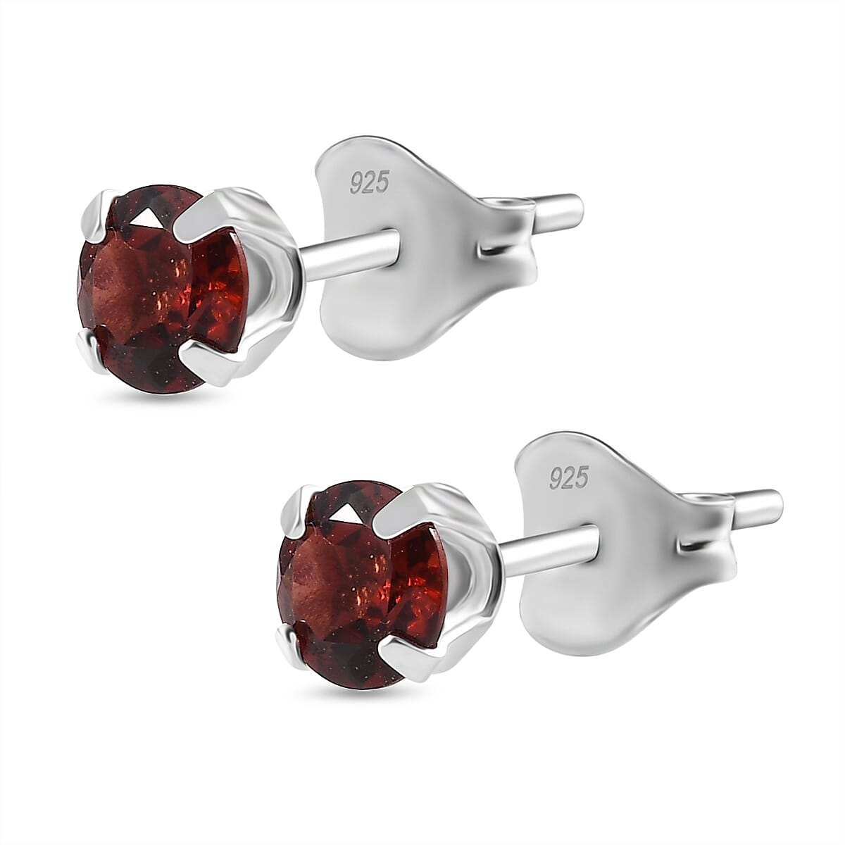 Red Garnet Earring With Push Back Sterling Silver 7979974 3