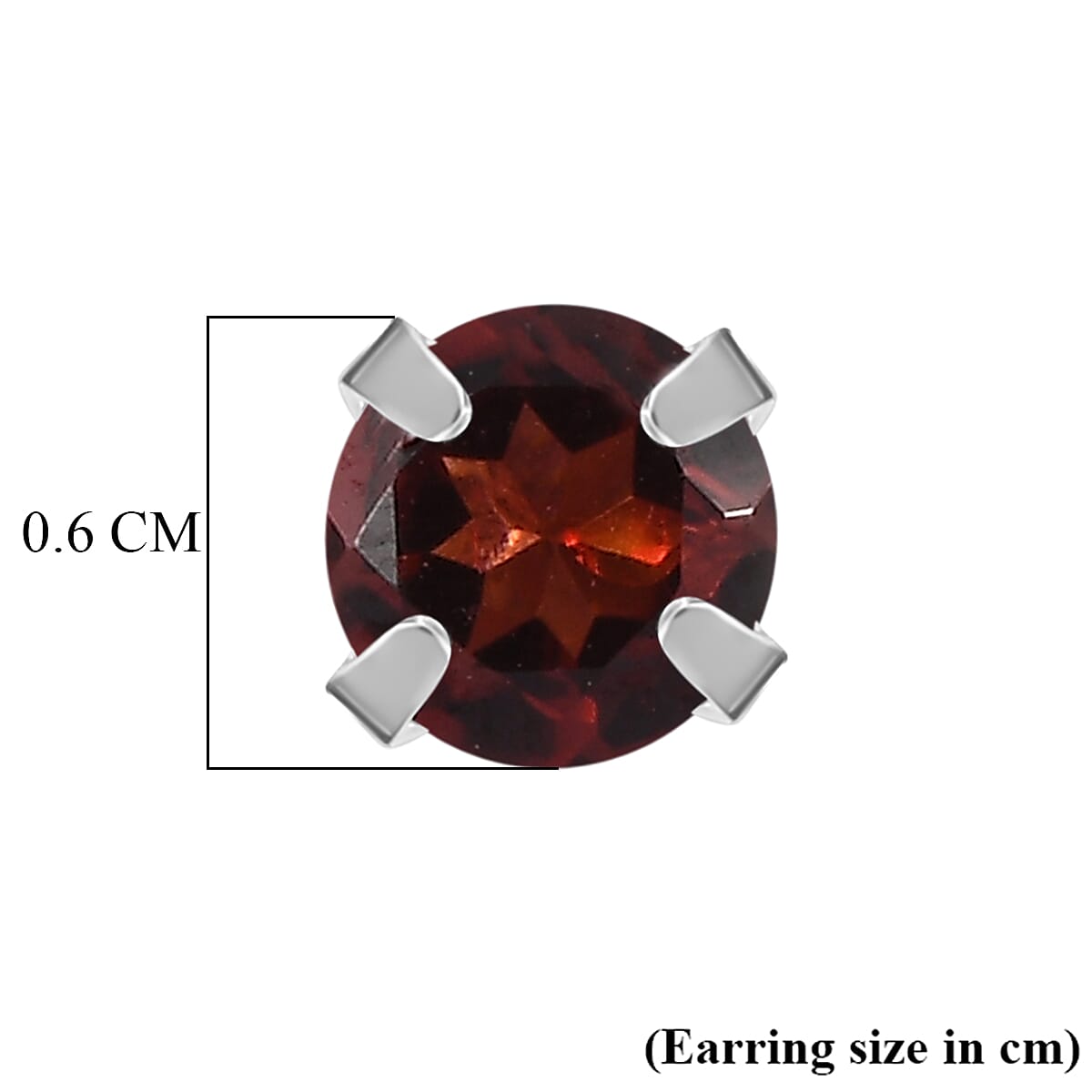 Red Garnet Earring With Push Back Sterling Silver 7979974 5