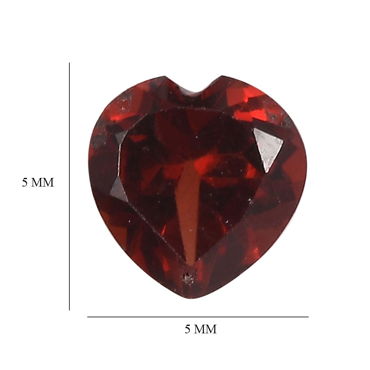 Set of 4 AA Red Garnet Loose Gemstones in Heart Shape (5mm) 2.32 ct. 8025532 4