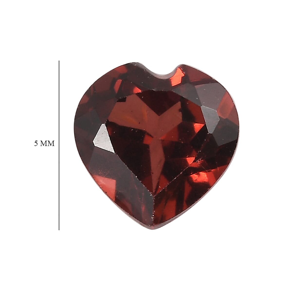 Set of 3 Red Garnet Loose Gemstones in Heart Shape 1.53 Ct. (5 mm) 8068559 4