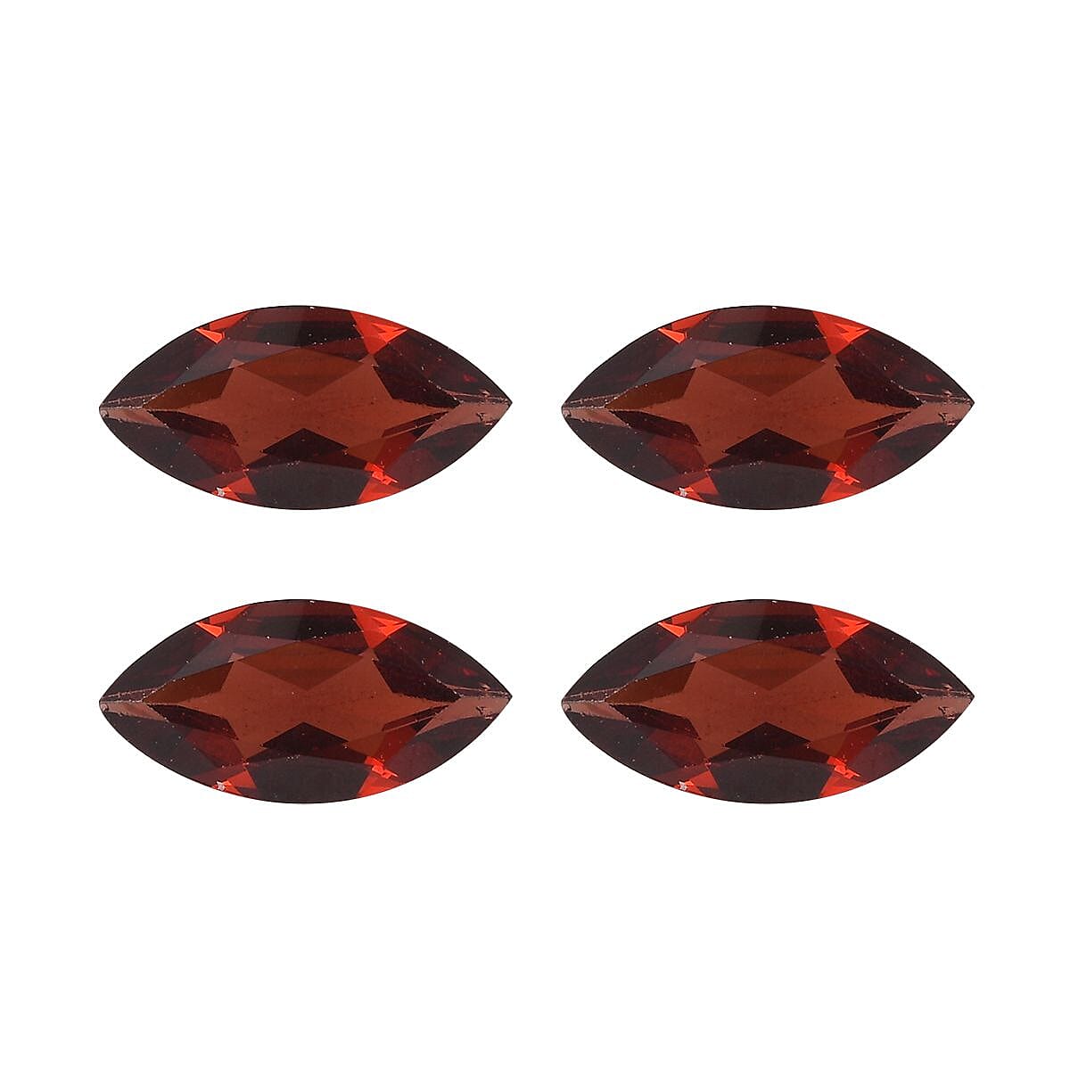 Set of 4 A Red Garnet Loose Gemstones in Marquee Shape (10x5mm) 3.99 ct. 8025542 0