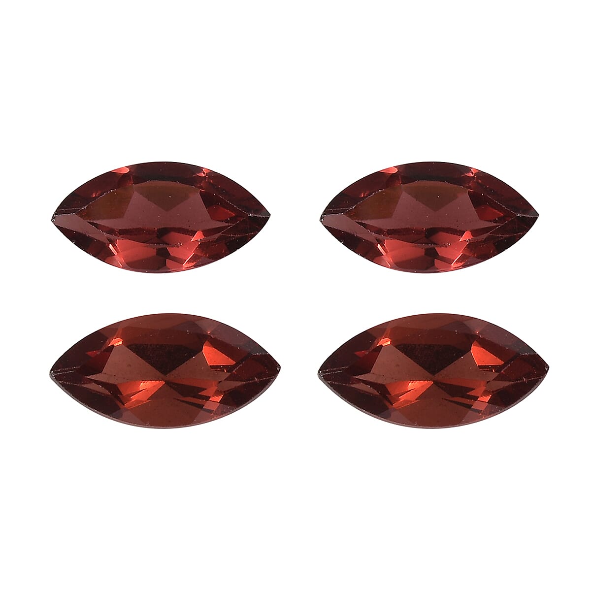 Set of 4 Red Garnet Loose Gemstones in Marquise Shape (8x4mm) 7827446 0
