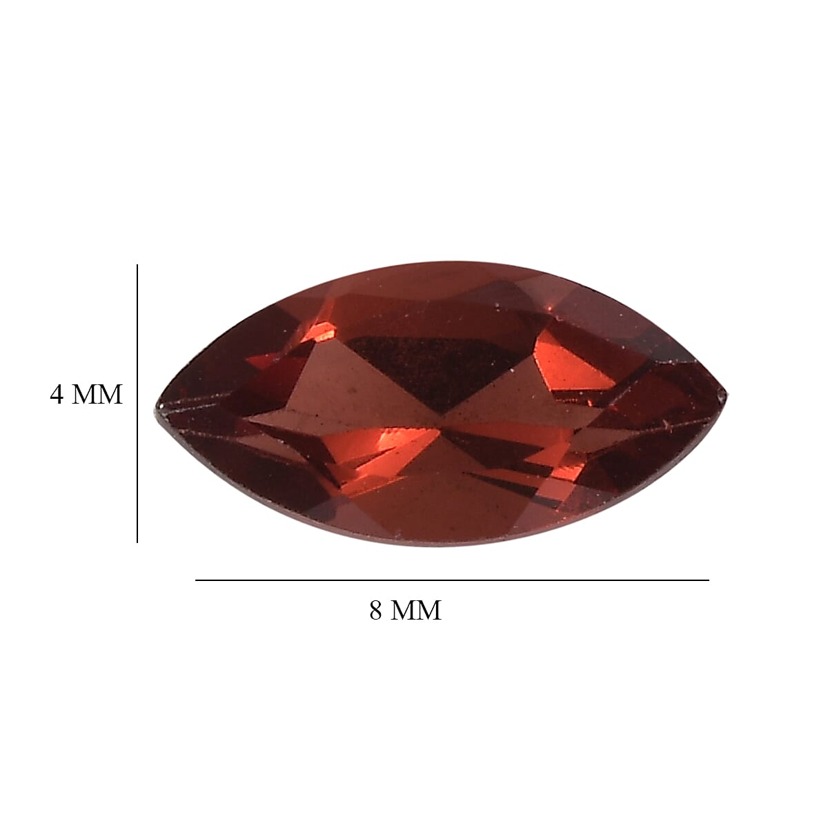 Set of 4 Red Garnet Loose Gemstones in Marquise Shape (8x4mm) 7827446 5