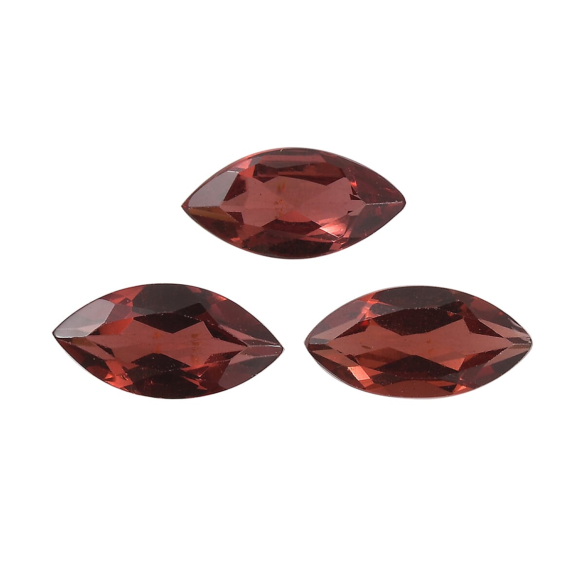 Set of 3 Red Garnet Loose Gemstones in Marquee Shape 1.76 Ct. (8x4 mm) 8068562 0
