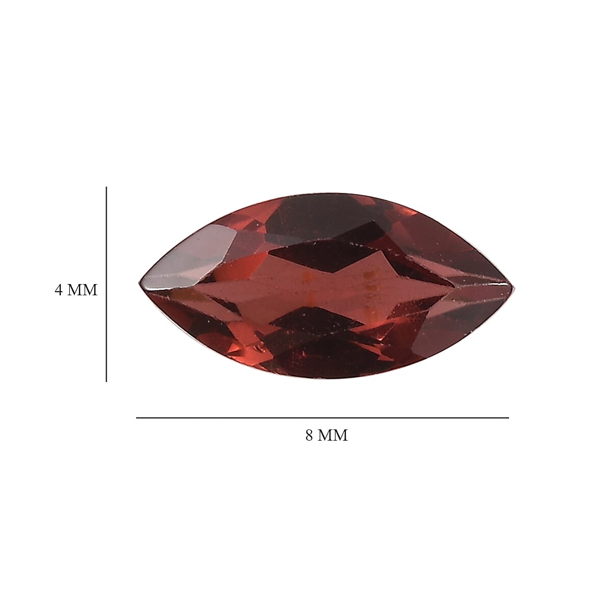Set of 3 Red Garnet Loose Gemstones in Marquee Shape 1.76 Ct. (8x4 mm) 8068562 4