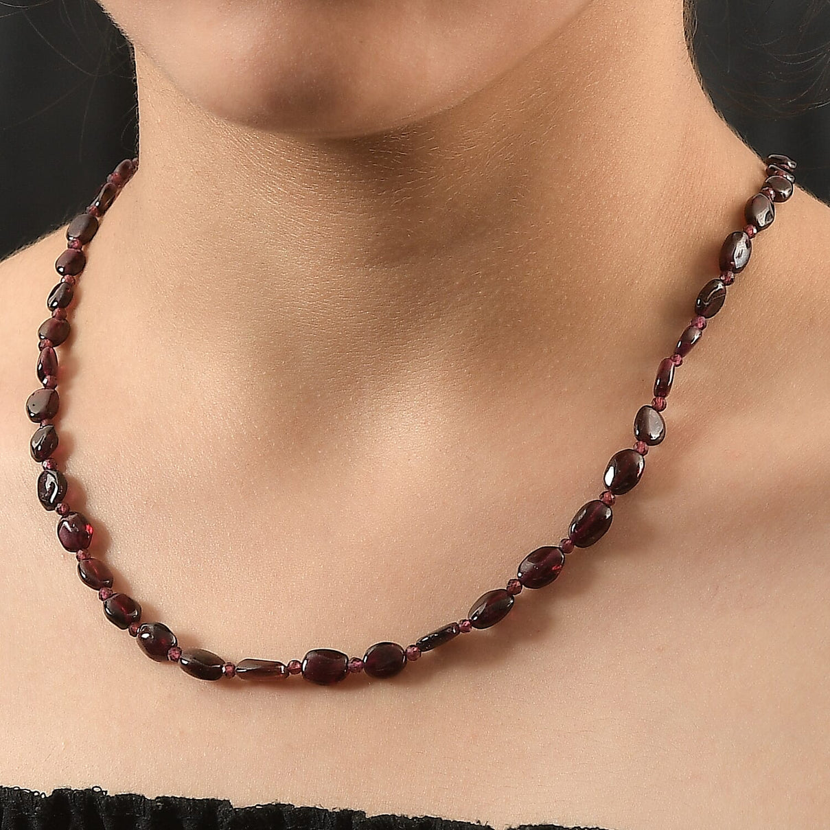 Red Garnet Necklace (Size - 20) 80.00 Ct. 8099265 2