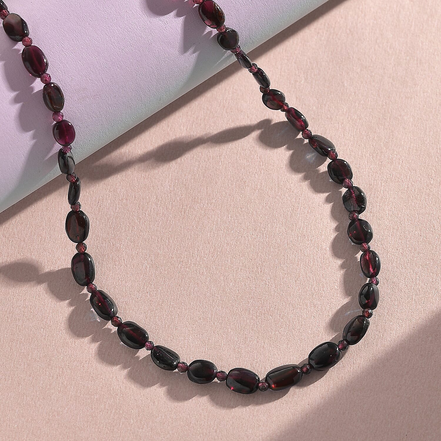 Red Garnet Necklace (Size - 20) 80.00 Ct. 8099265 3