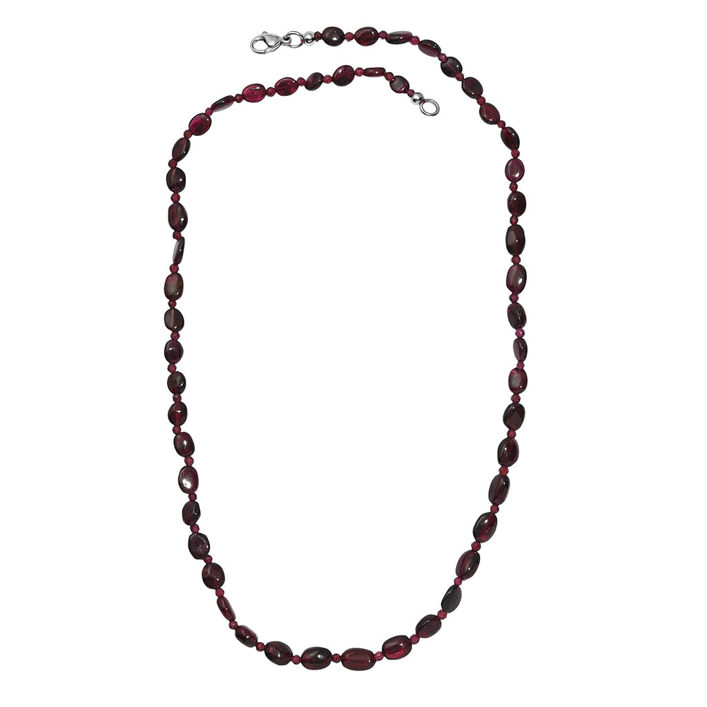 Red Garnet Necklace (Size - 20) 80.00 Ct.